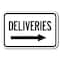 Signmission Safety Sign, 12 in Height, Aluminum, 18 in Length, Delivery Signs - Del right A-1218 Delivery Signs - Del right - alternate 1
